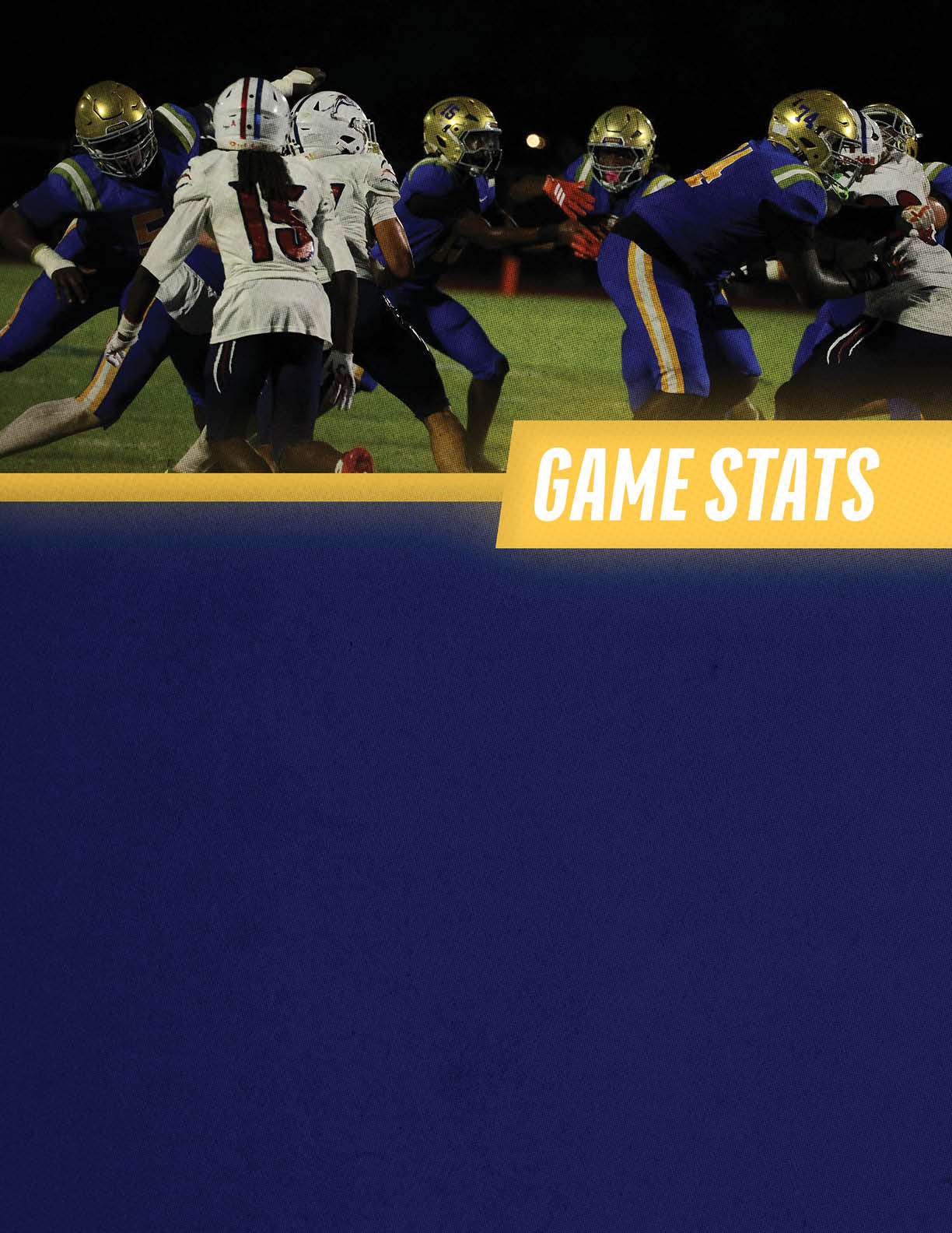 A green sign with the words “Game Stats" written on it. Description generated by AI