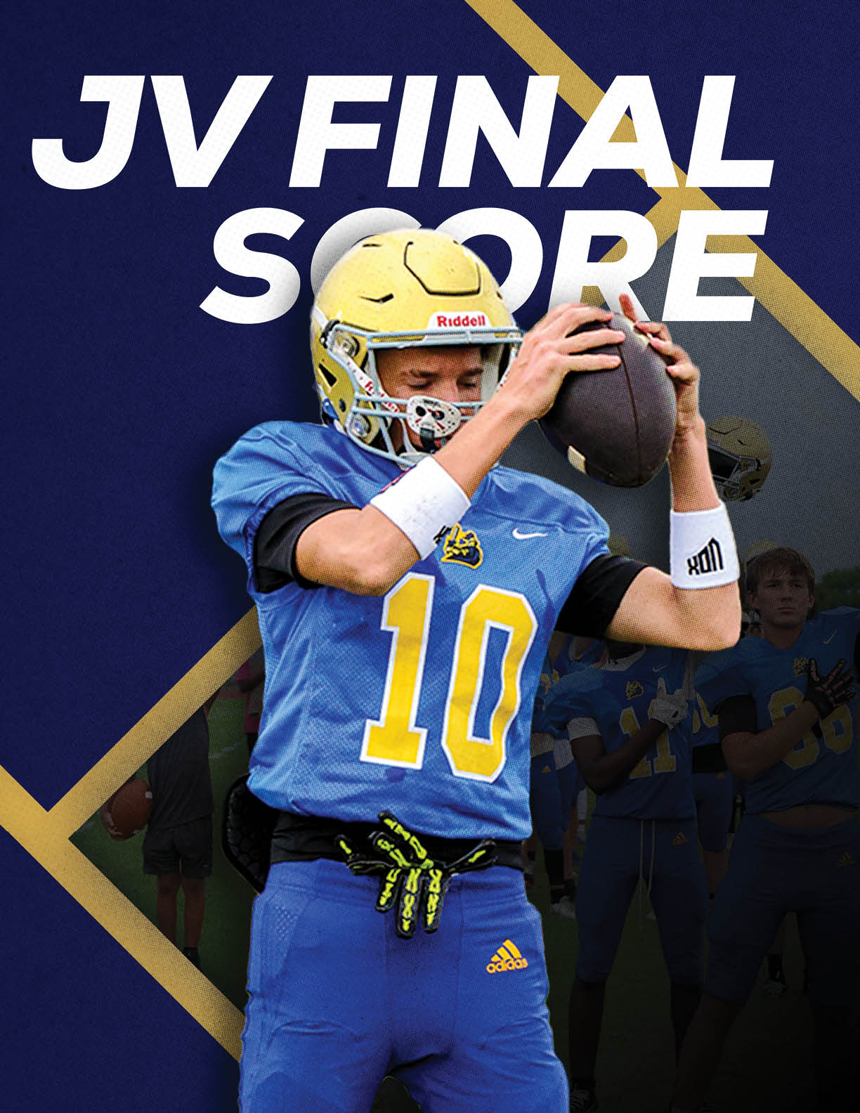 A football player wearing a white jersey with the number 5 on it. Description generated by AI