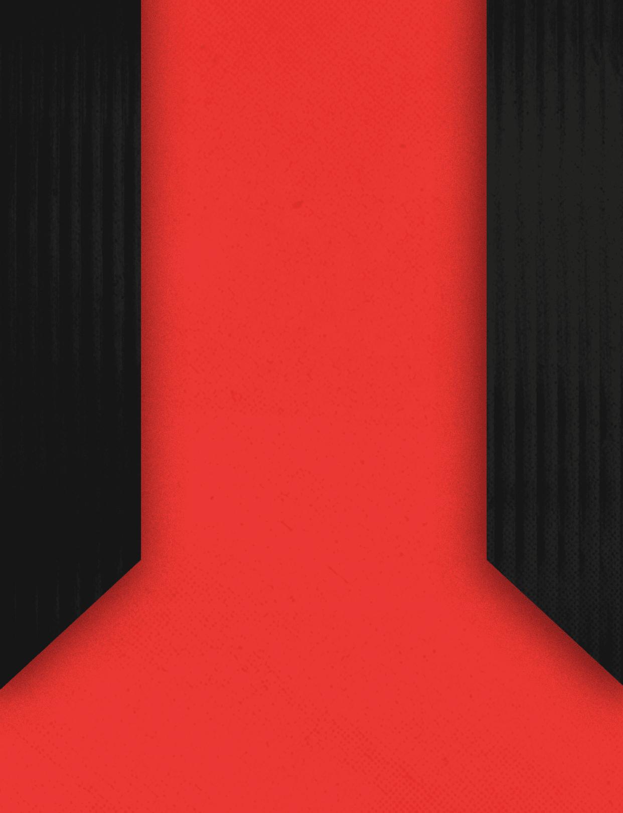 Two red and black triangles. Description generated by AI