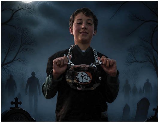 A group of football players on a field. Description generated by AI