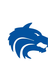 A stylized blue silhouette of a wolf's head facing right with sharp features and an open mouth. Description generated by AI