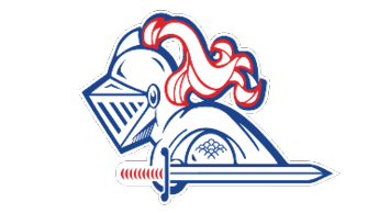 A blue and white bull head. Description generated by AI