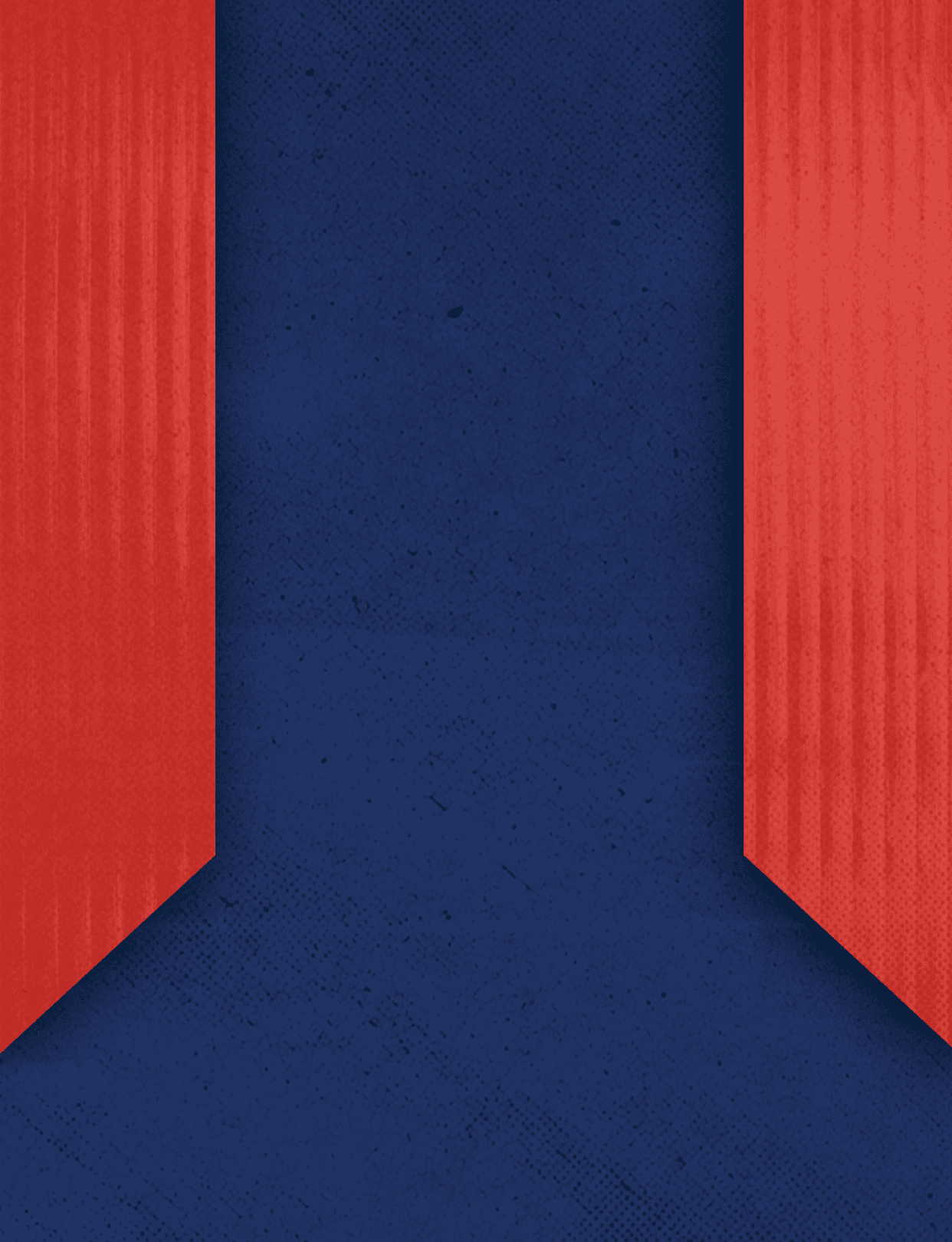 Two red and black triangles. Description generated by AI
