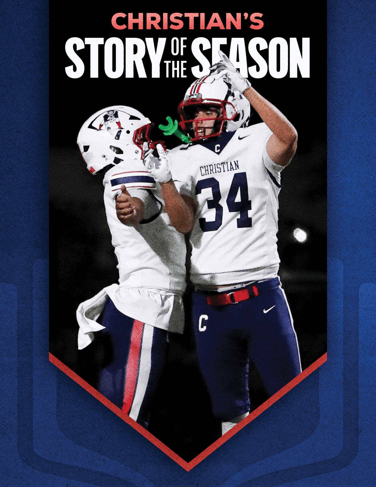A group of football players huddled together. Description generated by AI