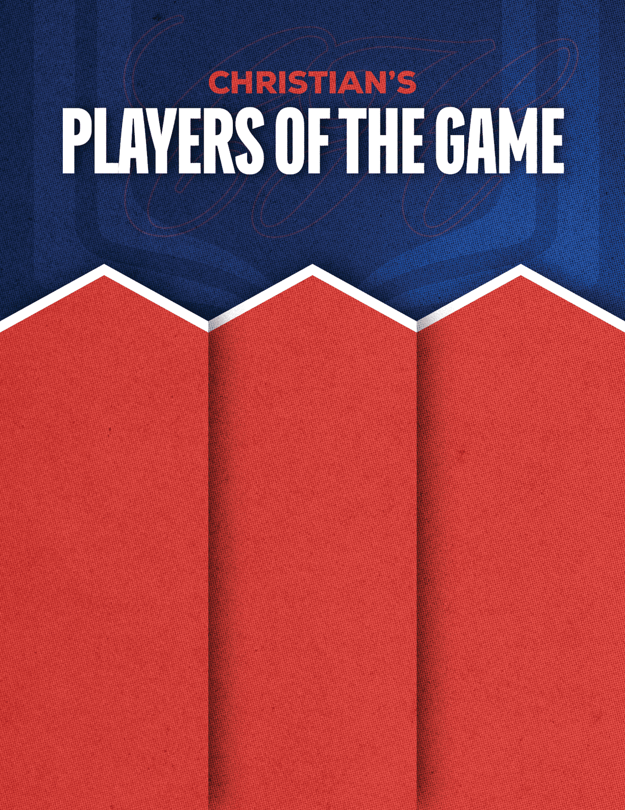 A red and black poster with the words “Sun Prairie East's Players of the Game" written on it. Description generated by AI