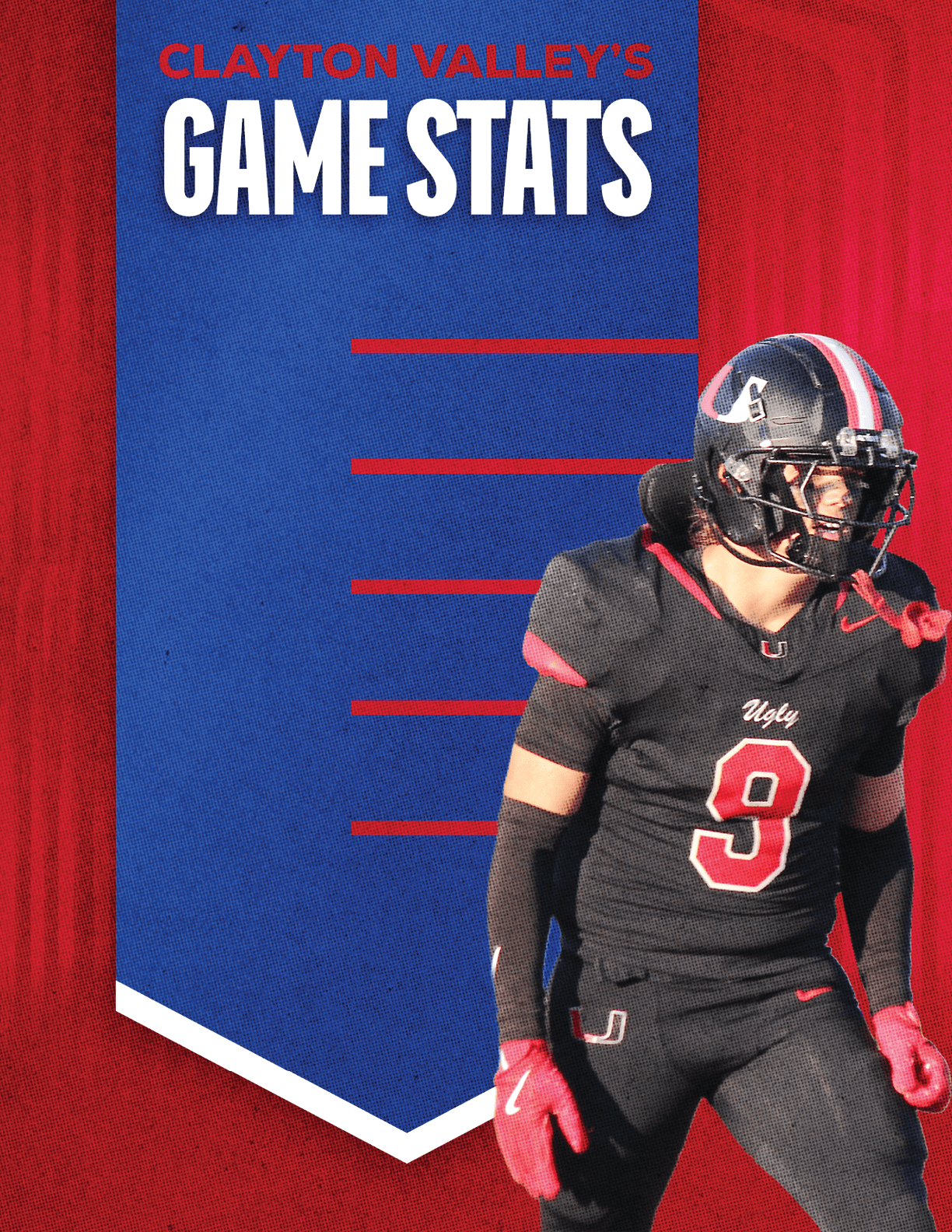 A man wearing a blue and red jersey with the number 52 on it. Description generated by AI