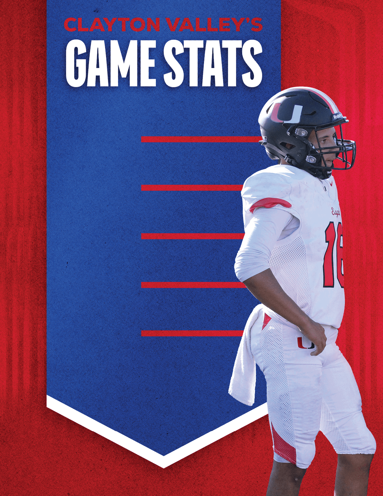 A man wearing a blue and red jersey with the number 52 on it. Description generated by AI
