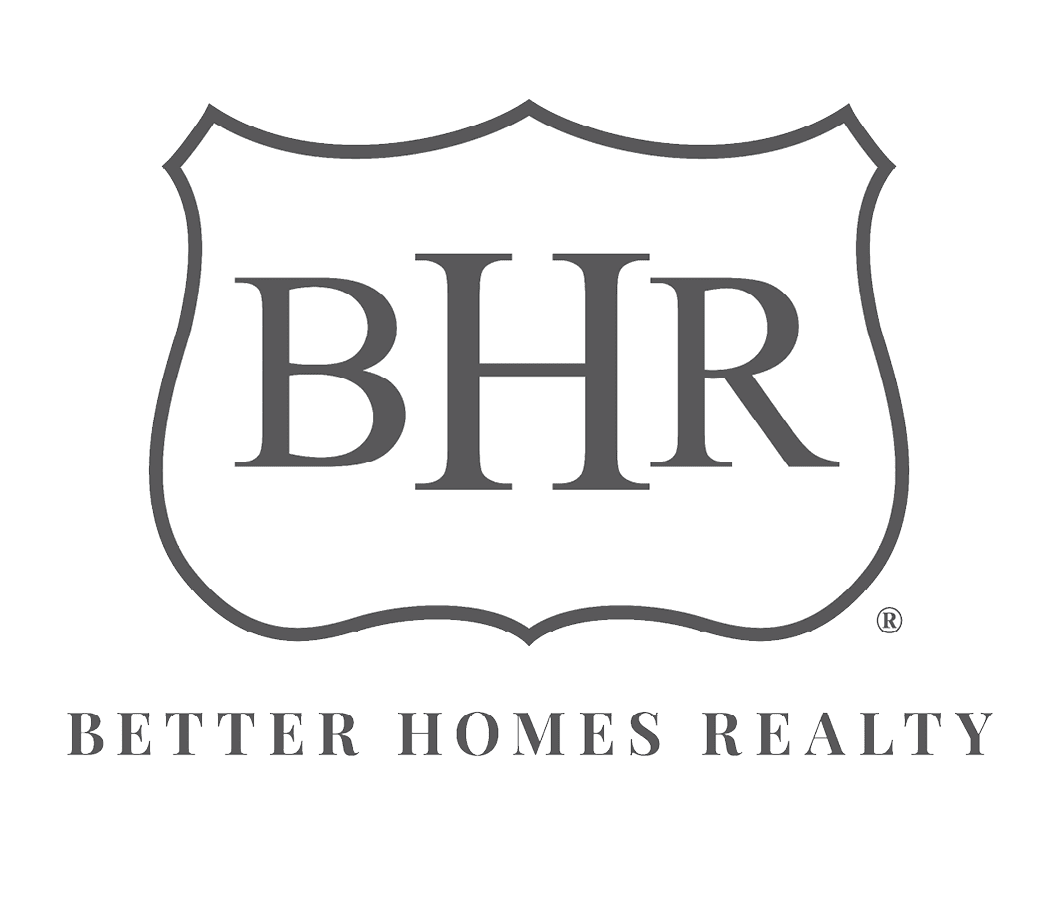 The logo features the letters BHR inside a shield shape with the words Better Homes Realty below in a classic serif font. Description generated by AI
