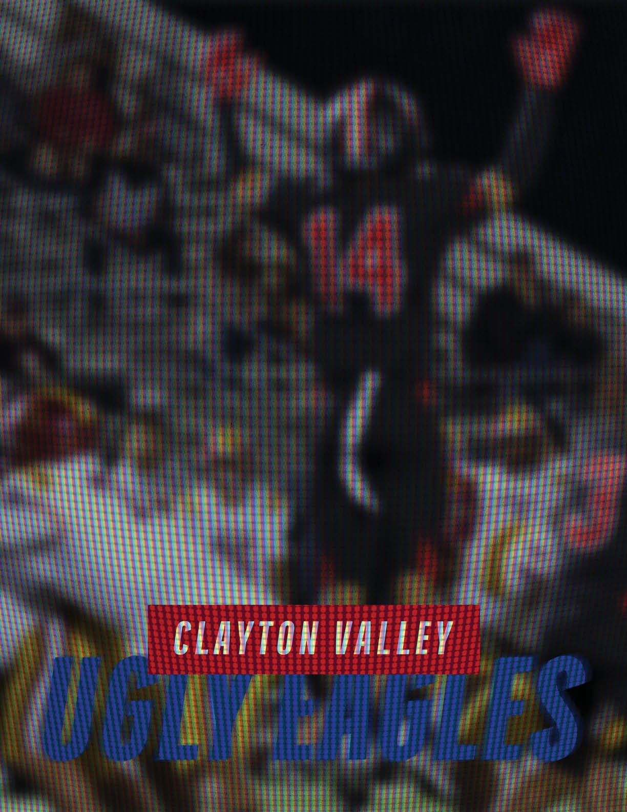 A person wearing a black sports uniform with the number 14 raises their arms in celebration on a field with blurred spectators in the background and the text “Clayton Valley Ugly Eagles" overlaid. Description generated by AI