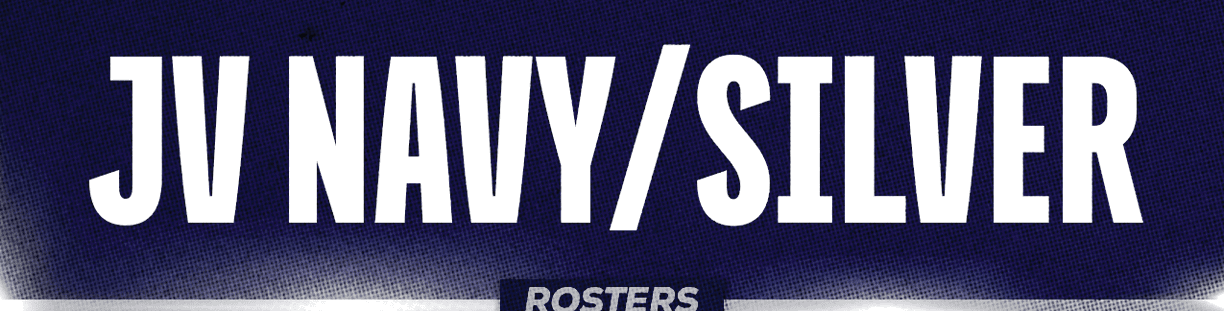 The text JV NAVY/SILVER is displayed in bold white letters on a dark blue background. Descripci n generada con IA