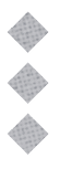 Three gray diamond shapes arranged vertically on a white background. Descripci n generada con IA