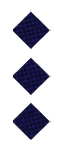 Three dark blue diamond shapes arranged vertically on a white background. Descripci n generada con IA