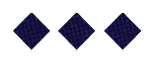Three dark blue diamond shapes with a subtle checkered pattern are evenly spaced on a white background. Descripci n generada con IA