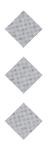 Three gray diamond shapes arranged vertically on a white background. Descripci n generada con IA