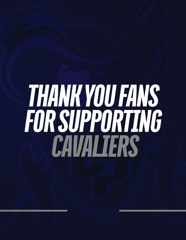Thank you message in bold white and gray text on a dark background expressing gratitude to fans for supporting the Cavaliers. Descripci n generada con IA