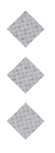 Three gray diamond shapes arranged vertically on a white background. Descripci n generada con IA