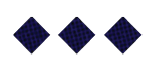 Three dark blue diamond shapes with a subtle checkered pattern are evenly spaced on a white background. Descripci n generada con IA