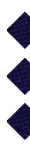 Three dark blue diamond shapes arranged vertically on a white background. Descripci n generada con IA