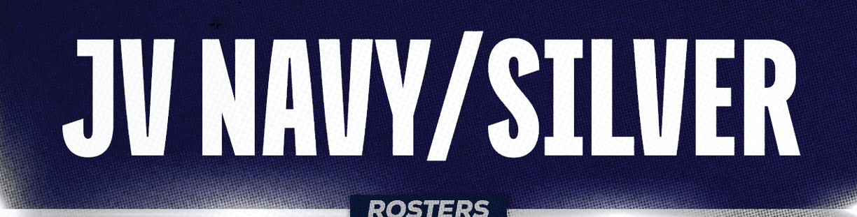 The text JV NAVY/SILVER is displayed in bold white letters on a dark blue background. Descripci n generada con IA