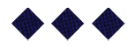 Three dark blue diamond shapes with a subtle grid pattern are evenly spaced on a white background. Descripci n generada con IA
