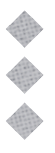 Three dark blue diamond shapes arranged vertically on a white background. Descripci n generada con IA