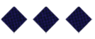 Three gray diamond-shaped patterns with a subtle grid texture are evenly spaced on a white background. Descripci n generada con IA
