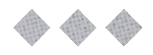 Three gray diamond shapes with a subtle grid pattern are evenly spaced on a white background. Descripci n generada con IA