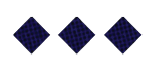 Three dark blue diamond shapes with a subtle checkered pattern are evenly spaced on a white background. Descripci n generada con IA