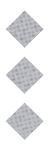 Three dark blue diamond shapes arranged vertically on a white background. Descripci n generada con IA