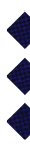 Three dark blue diamond shapes arranged vertically on a white background. Descripci n generada con IA