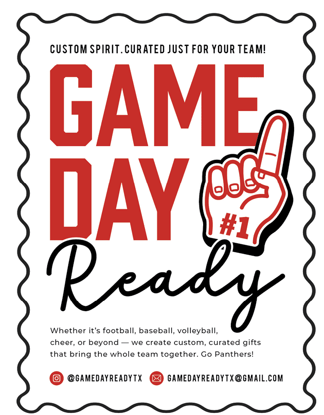 A stylized black wavy border frames bold red letters partially spelling “GARD" with smaller black text above reading "CUSTOM SPIRIT. CURATED." Description generated by AI