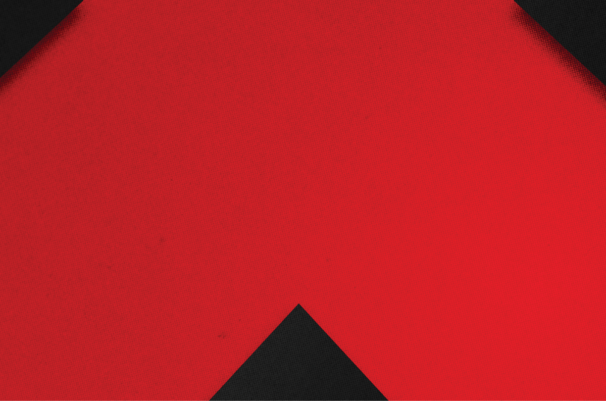 A red and black triangle. Description generated by AI