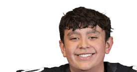 A person wearing a black football jersey with the word Panthers and the number 60 is smiling. Description generated by AI