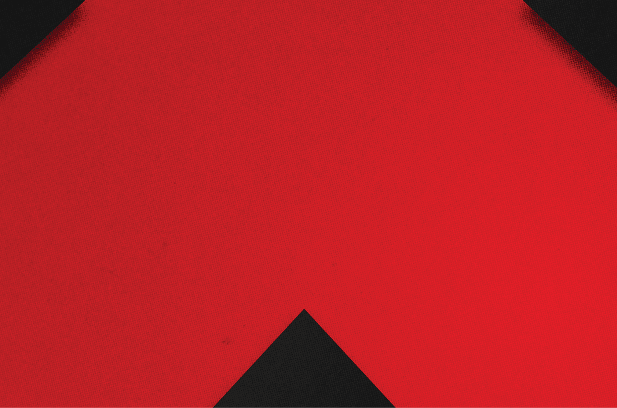 A red and black triangle. Description generated by AI