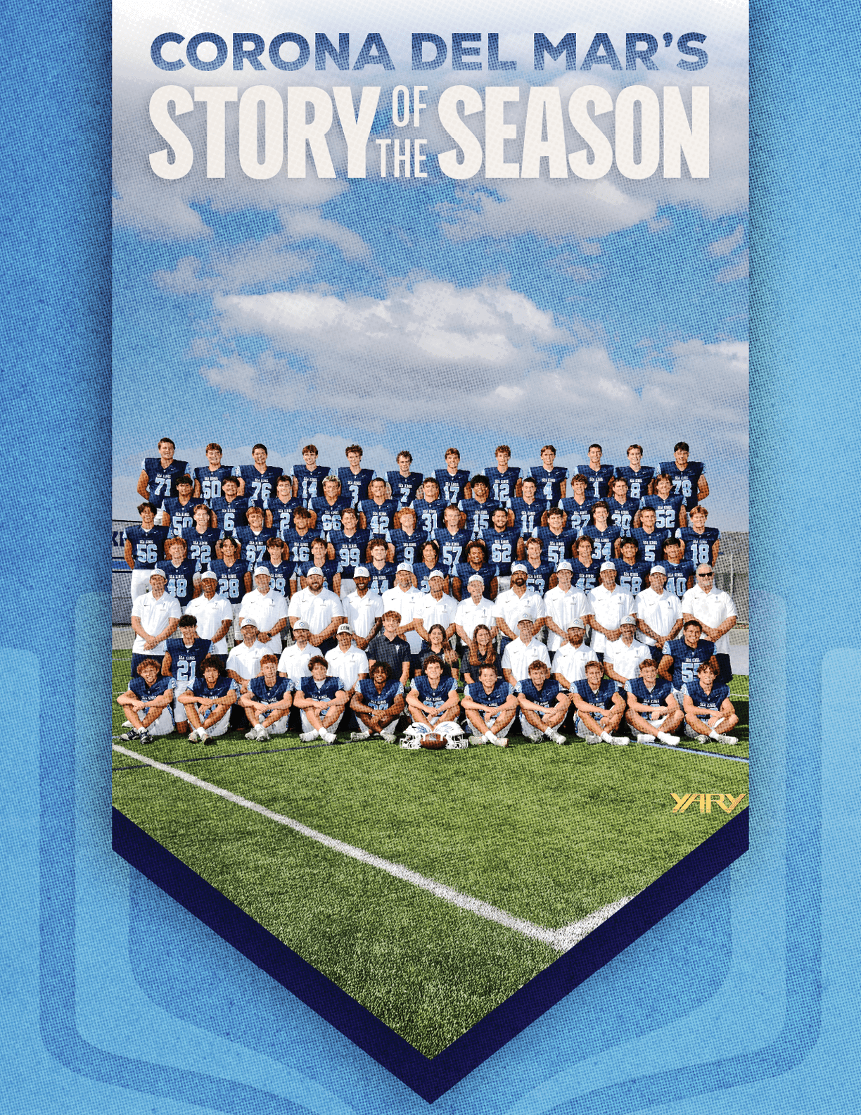A group of football players huddled together. Description generated by AI