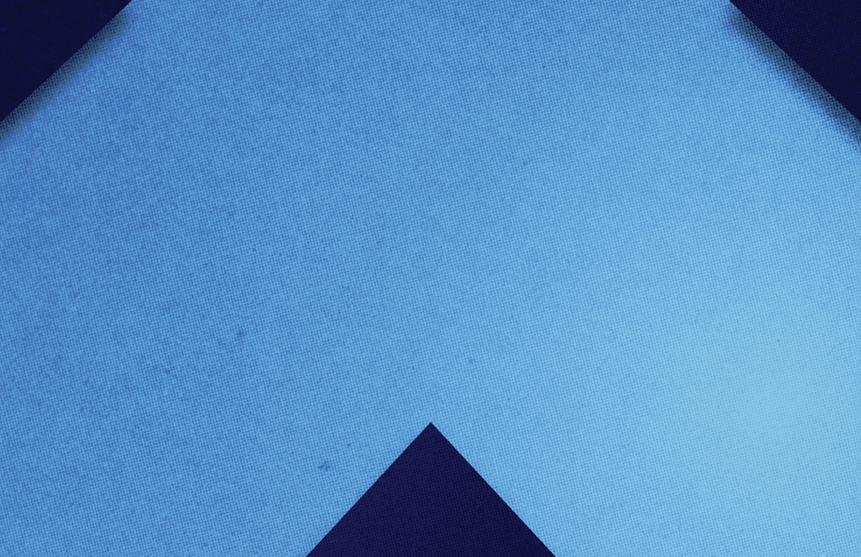 A blue and red triangular shape. Description generated by AI