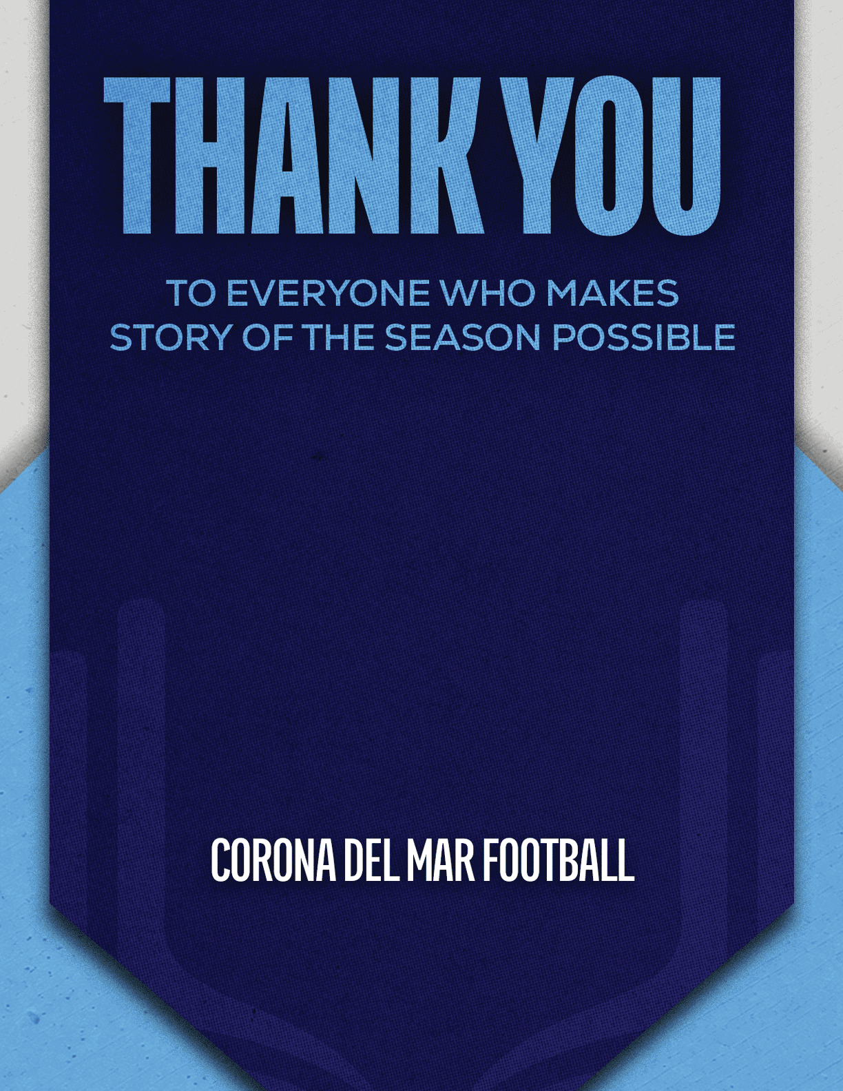 A blue and red banner with the words “Esterro Football" written on it. Description generated by AI