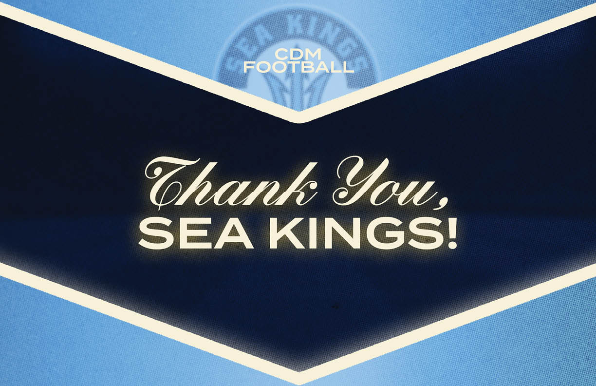 A green and gold sign that says Thank You Golden Eagles. Description generated by AI