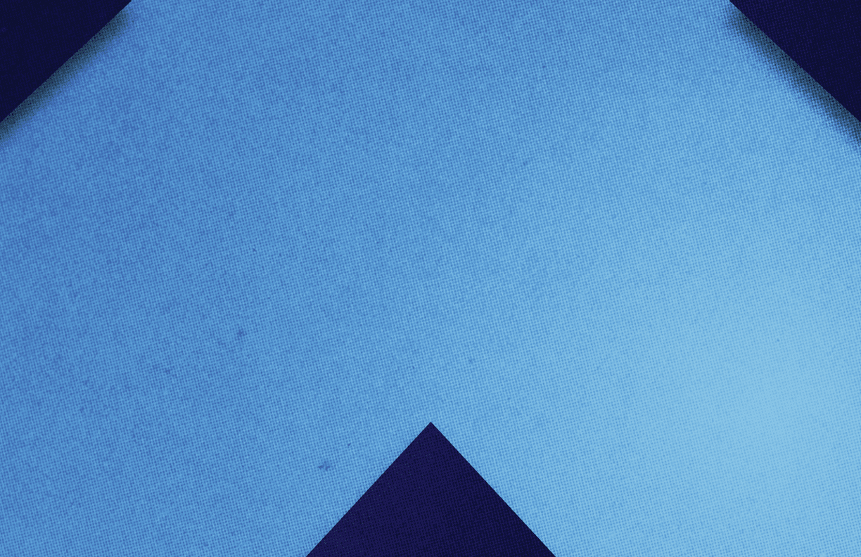 A blue and red triangular shape. Description generated by AI