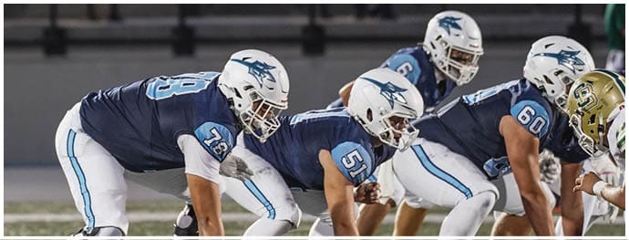 A football player is sliding on the ground. Description generated by AI