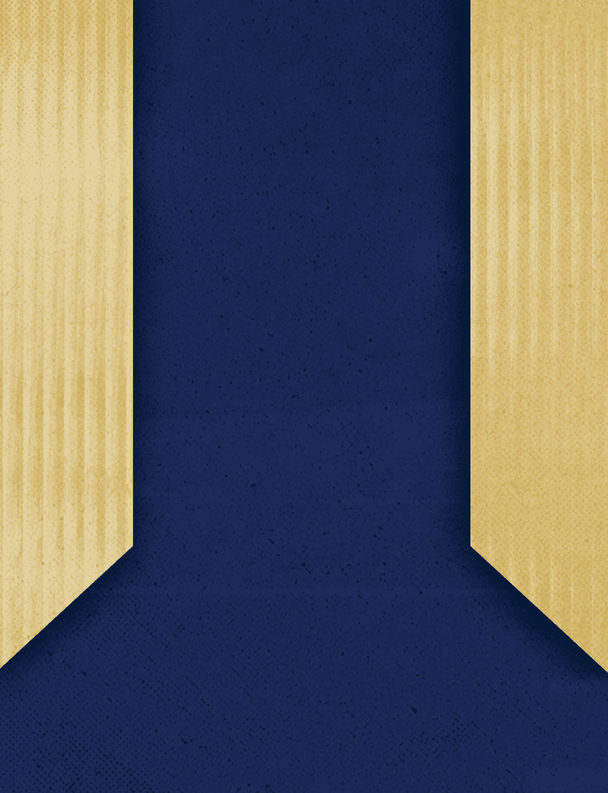 Three gold stripes on a blue background. Description generated by AI