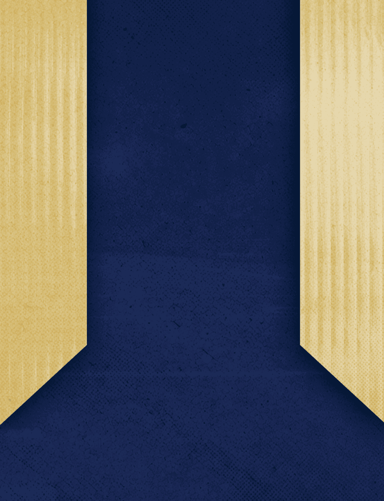 Three gold stripes on a blue background. Description generated by AI