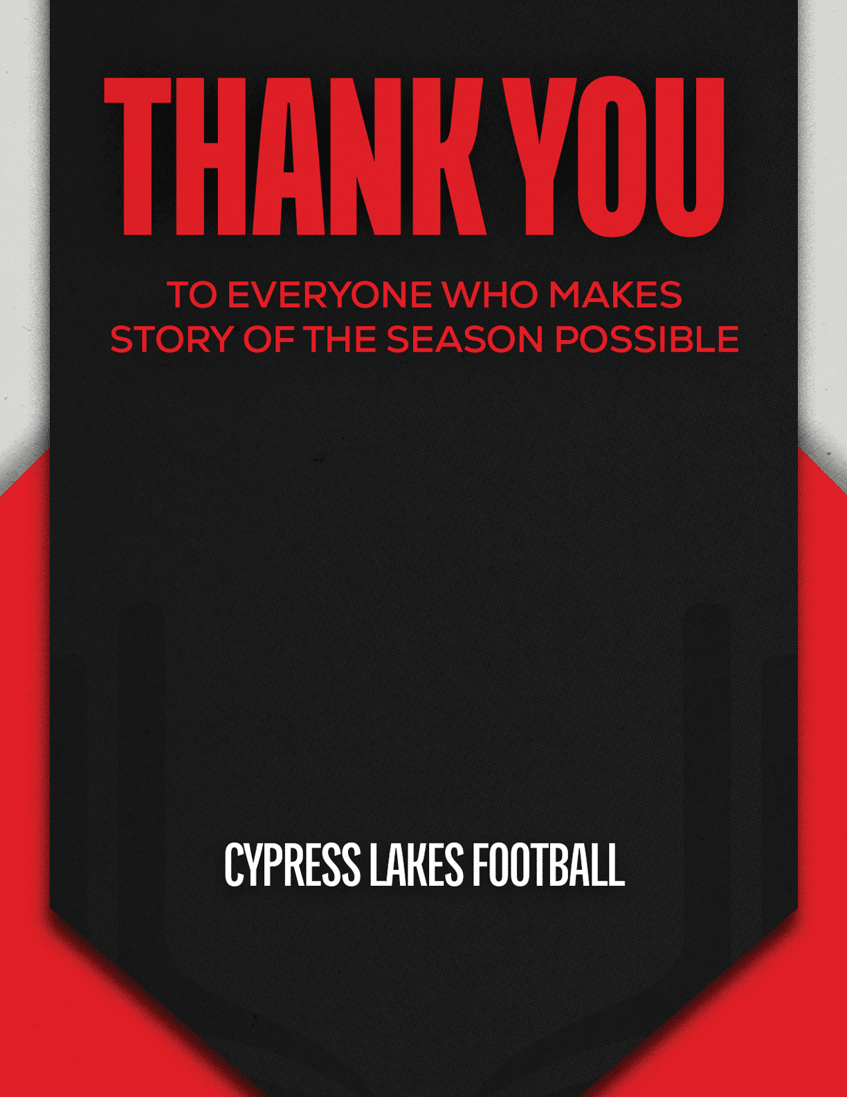 A black and red sign that says “Thank You" on it. Description generated by AI