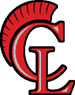 A blue and red logo of a cat with its mouth open. Description generated by AI
