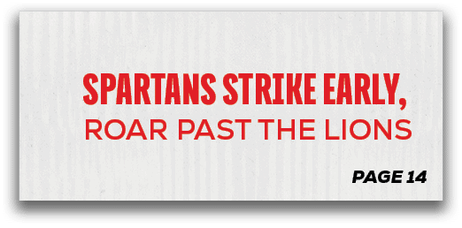 page 14,Spartans Strike Early, Roar Past the Lion