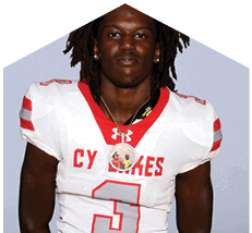 A young man wearing a white jersey with the number 10 on it. Description generated by AI