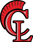 A stylized red and gray letter G with a Roman soldier helmet crest integrated into the design on a black background. Description generated by AI