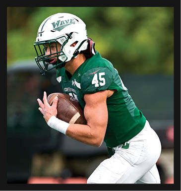 A football player in a white jersey with the number 85 on it is trying to catch a football. AI generated content
