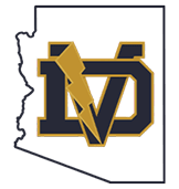 A gold and blue logo with a lightning bolt in the middle. AI generated content