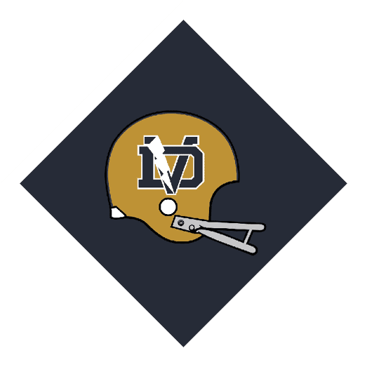 A football helmet with the letter D on it. AI generated content